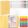 Budget Binder Notebook - PU Leather Ring Binder with 12 Zippered Cash Envelopes and 12 Expense Budget Sheet, Portable A6 Binder Planner Budget Wallet for Budgeting and Saving Money, 27Pcs (FREE POSTAGE) Image 5