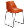 Dining Chairs 6 pcs Brown Real Leather Image 2