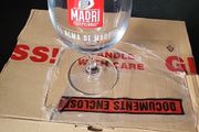 madri pint stem glasses x12 new