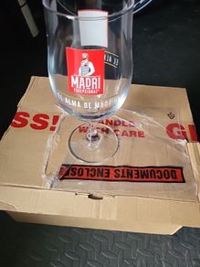 madri pint stem glasses x12 new