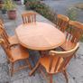 Oak table and 6 chairs Image 5