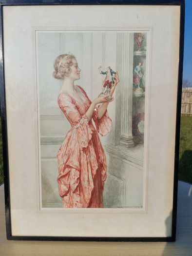 William Henry Margetson vintage watercolor