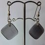 Steel Grey Mosaic Diamond Drop Earrings Image 5