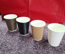 Double Wall 12 Oz. Coffee Cups 4 Designs / Lids / Holders See Details For All Information