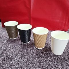 Double Wall 12 Oz. Coffee Cups 4 Designs / Lids / Holders See Details For All Information