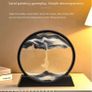 Flowing Sand Painting, Moving Sand Art Picture Round Glass 3D Deep Sea Sandscape in Motion Display Flowing Sand Frame, Relaxing Desktop Home Office Work Decor (FREE POSTAGE) Image 4