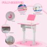 Kids Desk and Chair Set Adjustable Book Stand, Pen Slot Image 4