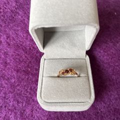 9 Carat 3 Stone Garnet Ring