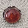 Rare Vintage Polish Rytosztuka Silver & Baltic Amber Ring Image 10