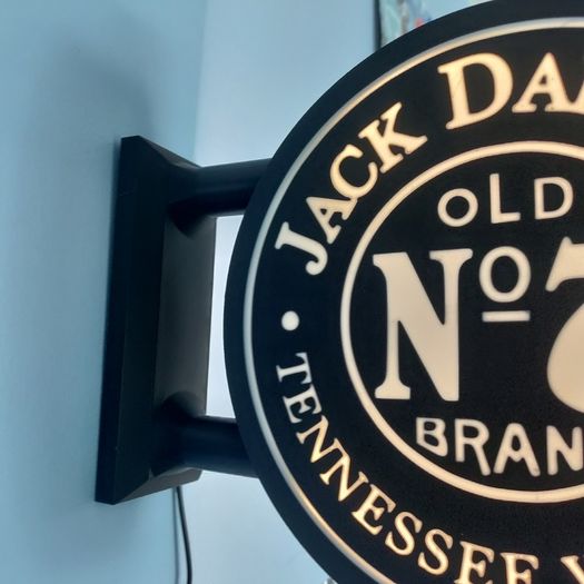 Jack Daniels Inspired LED Light Box Wall Sign  Whiskey Bar Pub Man Cave Illmi