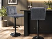 Set of 2 Bar Stools Faux Leather