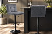 Set of 2 Bar Stools Faux Leather