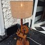 Lamp Vintage original Midcentury Spinning wheel Lamp Image 4