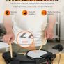Electronic Drum Set, Portable Electric Drum Set for Beginner with Quiet Mesh Snare Drum Pads, 220+ Sounds, USB MIDI, 2 Switch Pedal, Electric Drum Kit with Sticks, Travel Bag Image 5