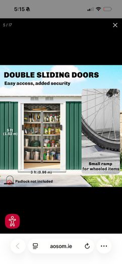 Outsunny metal garden shed - 2.8m x 1.3m