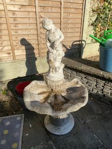 Stone garden water feature