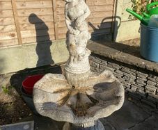 Stone garden water feature