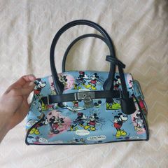 Vintage Disney Mickey & Minnie Blue Handbag Purse