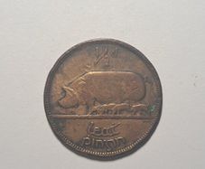 Ireland half penny coin