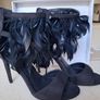 Black feather heels PRICE DROP Image 7