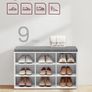 New 9 Compartment Shoe Bench With Padded Stool (White) FREE P&P Image 5