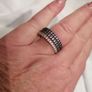 Treble Layered Sterling Silver Ring Image 3
