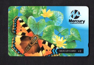 Great Britain Mercury Butterfly (Mercury Pager)(GPT - Magnetic) Phone Card