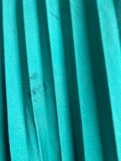 Zara Satin Emerald Green Pleated Midi Skirt