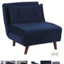 Laura James Una Single Sofa Bed - Blue Velvet Image 2