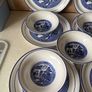 Vintage Arklow pottery "Willow " 6Dinner plate 5 Bowls Image 2