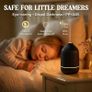 Essential Oil Diffuser, 100ml Ultrasonic Aroma Diffuser for Essential Oil with Auto Shut-Off, 7 Colour LED Lights, Cool Mist Humidifier for Home, Office, Bedroom, Black Image 7