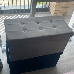 Silver Velvet storage box