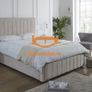 Ottoman Upholstered Bed, Double Bed with Hydraulic Lifting Bar, Height Adjustable Padded Headboard, Metal Slatted Frame, Youth Bed, Adult Bed Image 5