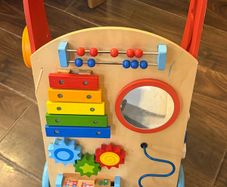 wooden baby walker