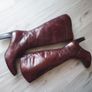 Lottusse Burgundy Knee High Boots Size Uk 6,5 Image 9