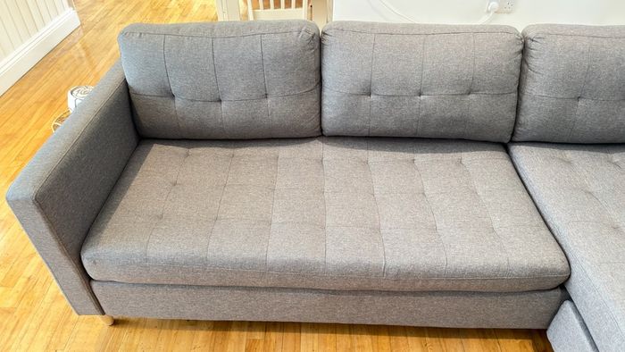 Sofa 3 Seater with Chaise Lounge Grey