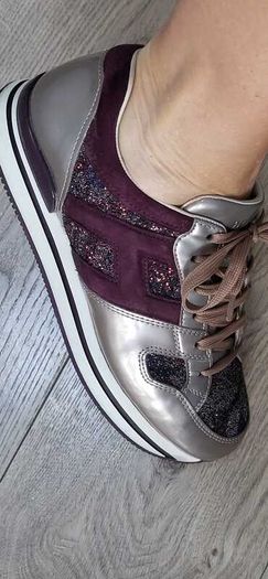 HOGAN leather trainers Sz 40 (Fit 7UK) - Rrp 320 (New)