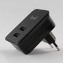 Budi 10Watt/2.1Amp 2USB Ports Wall Charger For Tablets Mobiles Phone - black Image 2