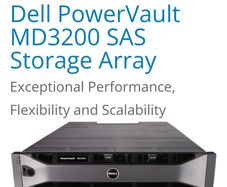 Dell PowerVault MD3200i SAS Storage Array  2 controllers. And  2 power supplies