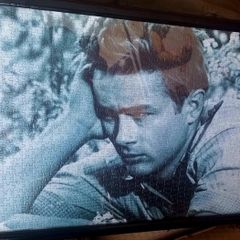 Vintage framed 1980s Jigsaws of two Legends James Dean and Elvis Presley  in very good condition made and framed great!