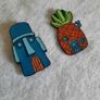 Spongebob Squarepants Pin Set Pineapple and Squidward House Nickelodeon Set of 2 Badges Image 2