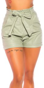 Paperbag Lederlook-Shorts leatherlook size s sm