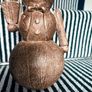 New bespoke 26cm high rustic wood effect  table top snowman Image 9