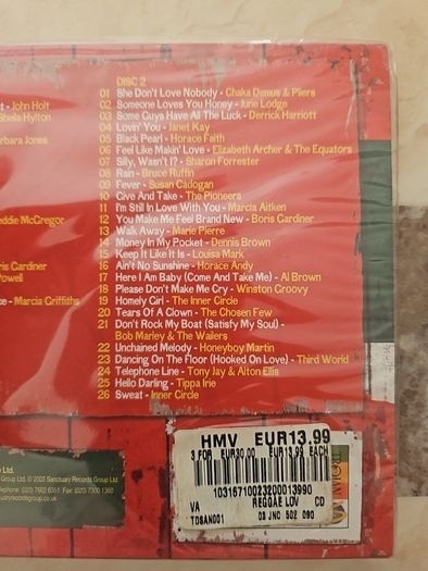 Reggae Love Songs 2CD  (NEW) - Trojan