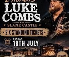 Luke Combs x2 Slane Standing Tickets For Sale or Swap