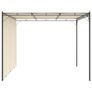 Garden Gazebo with Side Curtain 3x3x2.25m Cream Image 3
