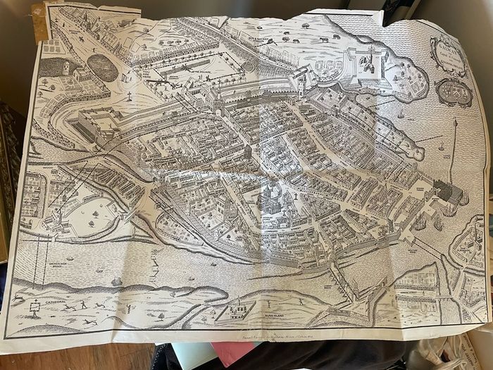 Facsimile reproduction of 19th century Galway map