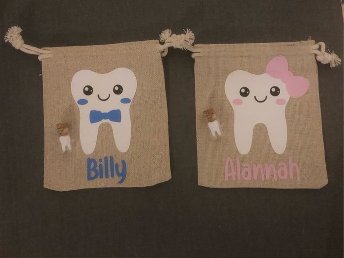 Personalised tooth fairy bag & bottle
