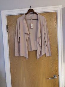 Gallery Blush Waterfall Cardigan.  S. XL- 14.  B.N.W.T.