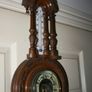 Vintage Barometer Thermometer Hand Carved Body Collectable 1950 Weather Checker L21" Image 2